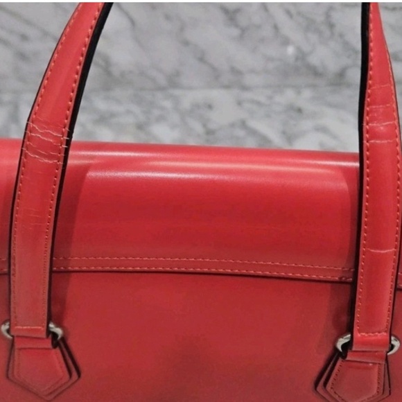 CYBER SPECIAL Red Italian Leather Cromia Handbag - Picture 7 of 12